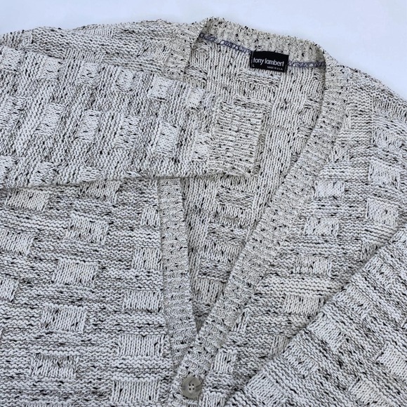 Vintage Grandpa Textured Knit Cardigan Mens L Heritage Academia Sweater Cozy USA - Picture 2 of 10